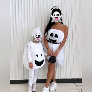 Pottery Barn Kids White Ghost Costume Glow in the Dark